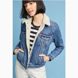 Levi’s Sherpa denim shearling lined jacket L